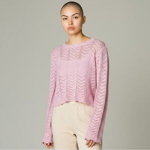 NWT Nordstrom Elodie Baby Pink Knit Cropped Sweater Size Medium